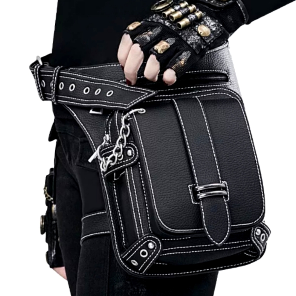 Gothic Punk Pouch Bag Thigh Hip Waist Purse Fanny Pack